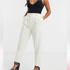 Topshop ivory trousers size 6
